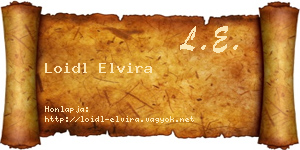 Loidl Elvira névjegykártya
